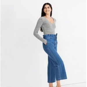 Madewell Paperbag Jeans in Flannigan Wash